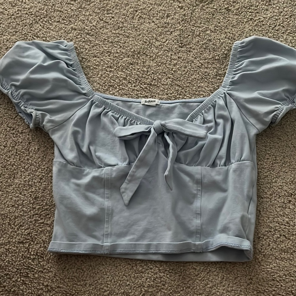 Garage Light Blue Dressy Top